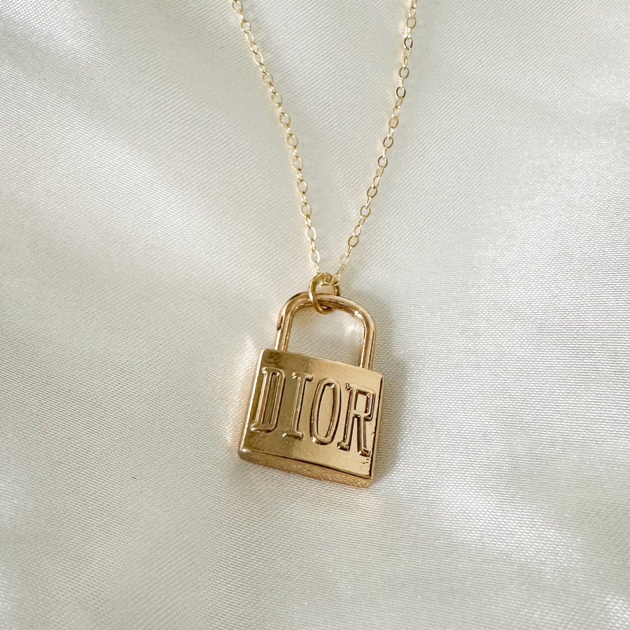 Statement Dior Lock Necklace