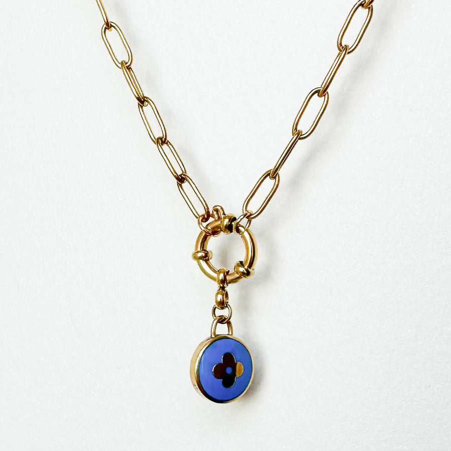 Electric Blue LV Pastilles Necklace