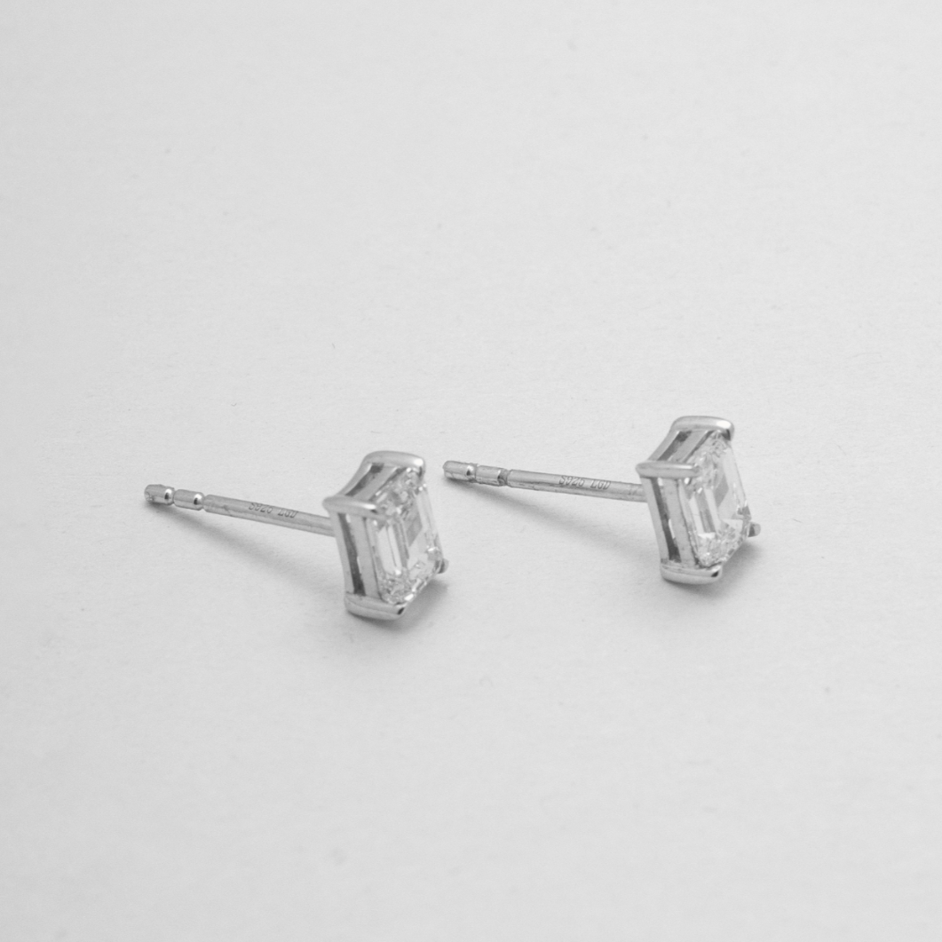 Emerald Prong Studs