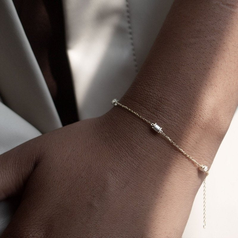 Baguette Station Bracelet