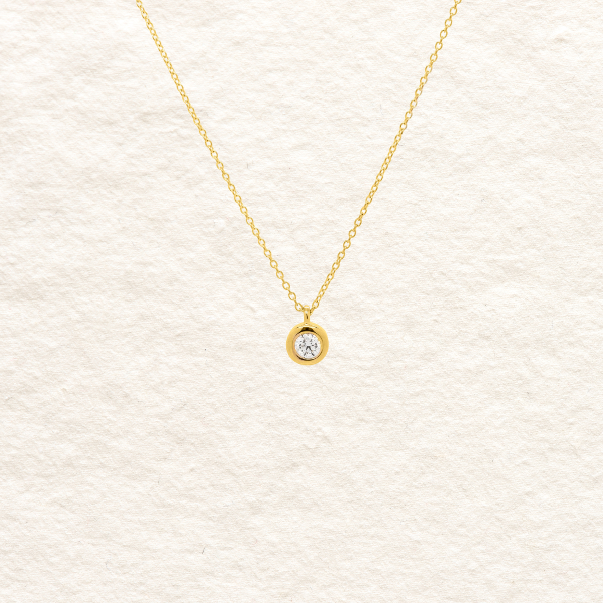 Bezel Diamond Necklace