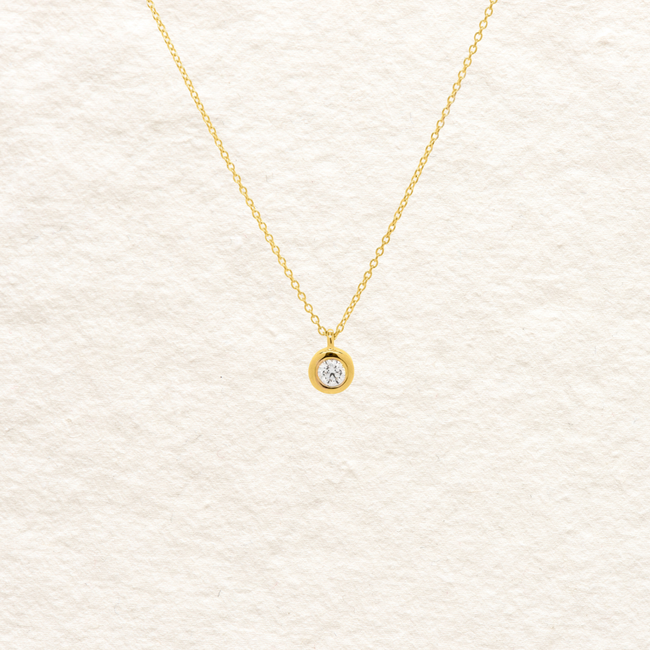 Bezel Diamond Necklace