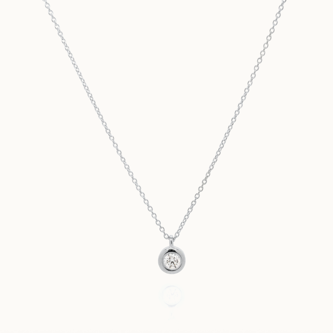 Bezel Diamond Necklace