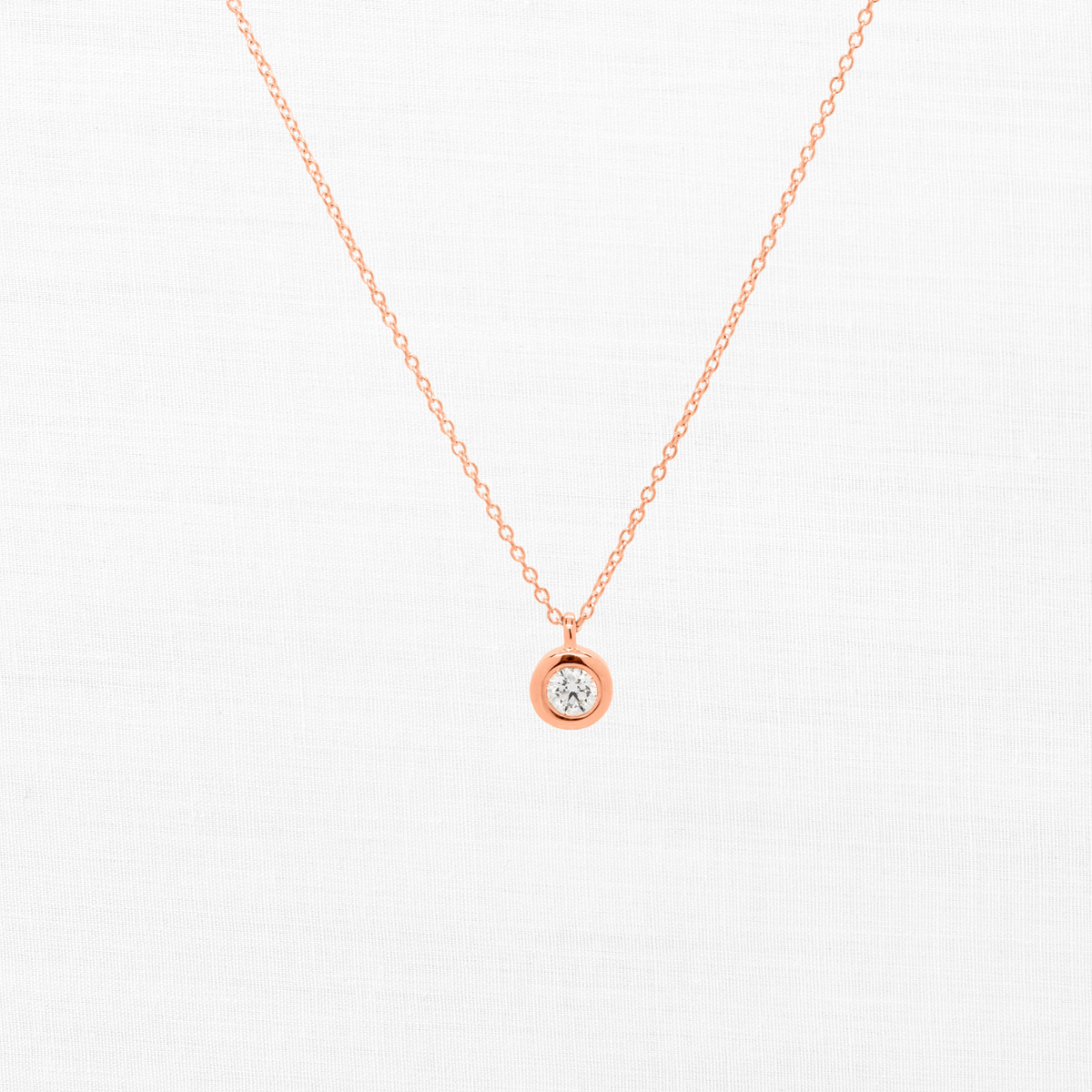 Bezel Diamond Necklace