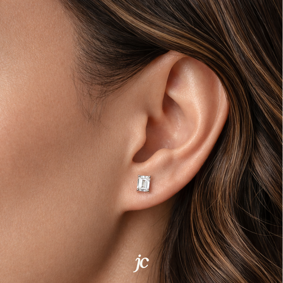 Emerald Prong Studs