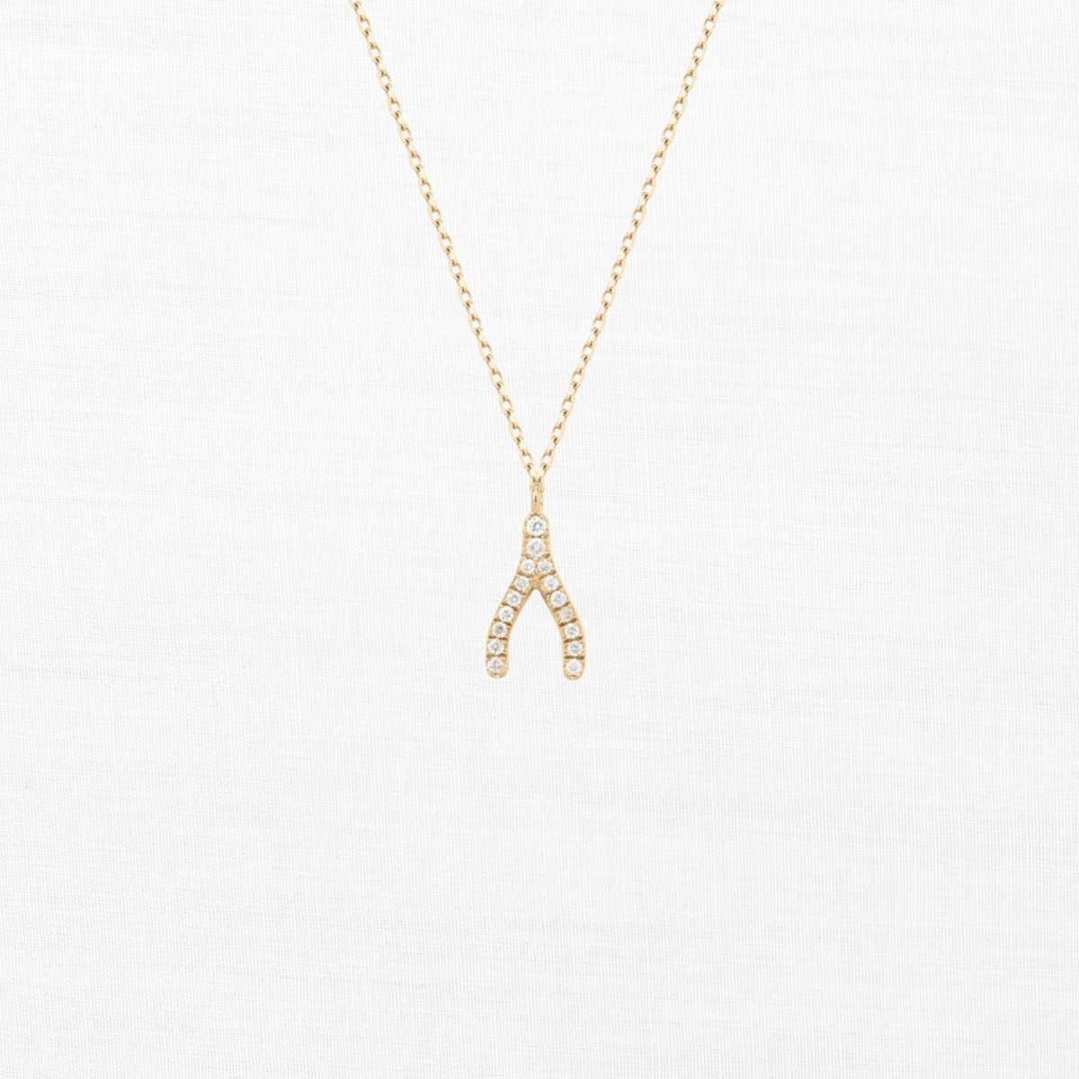 Wishbone Pavé Necklace