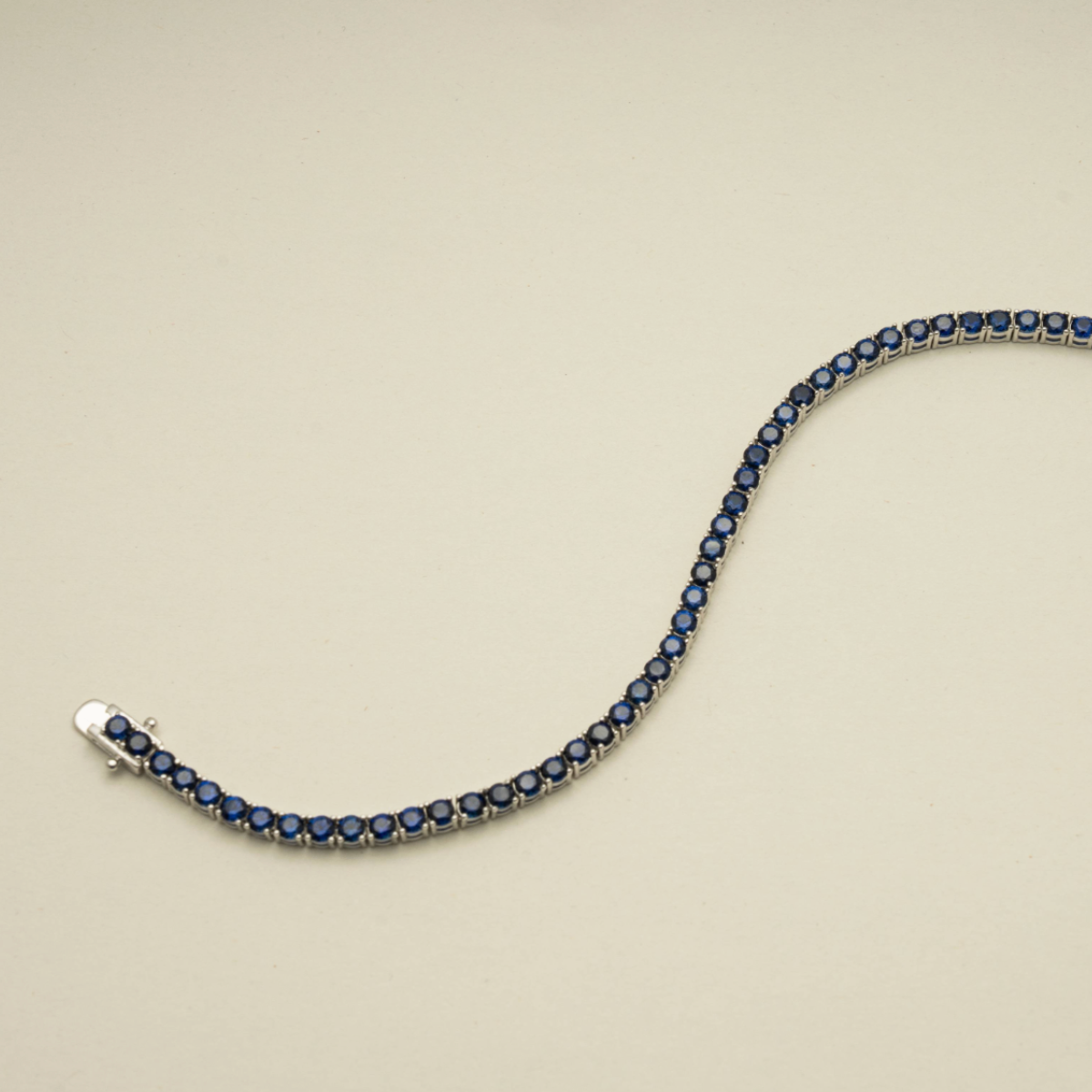 Lab-Grown Sapphire Tennis Bracelet