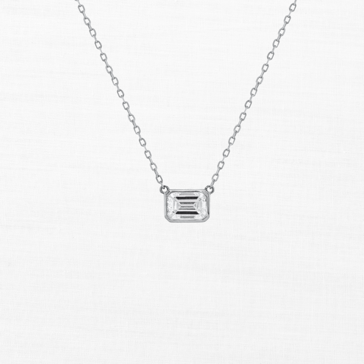 Emerald Bezel Necklace