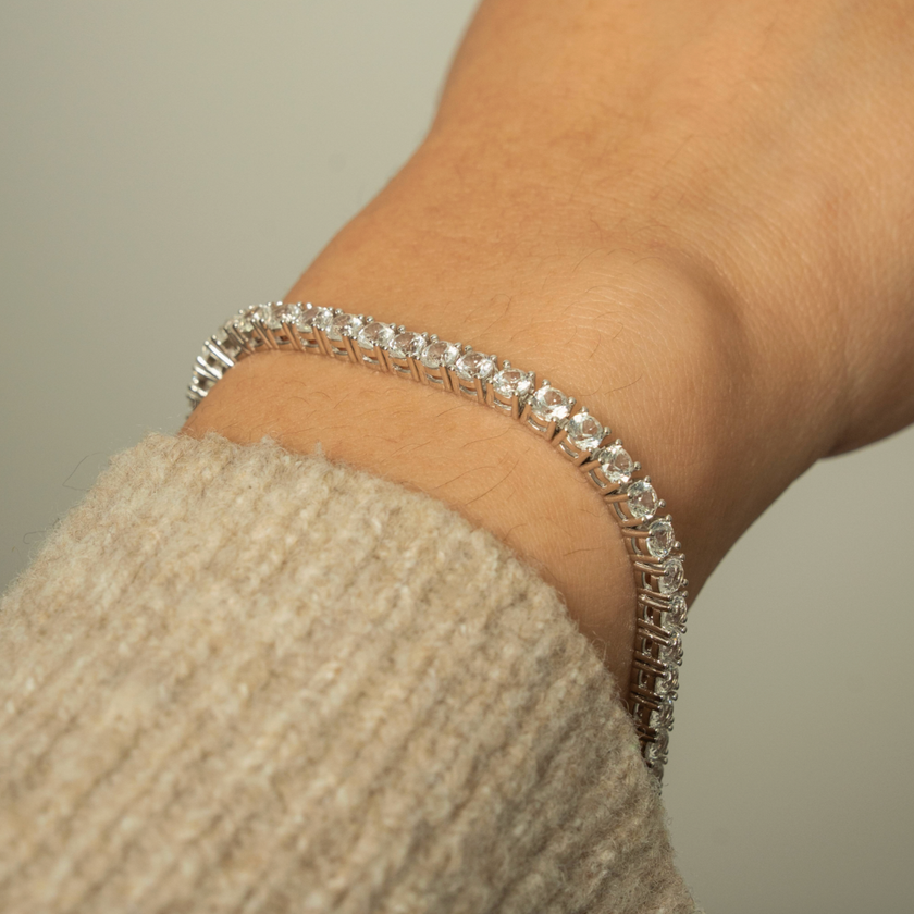 White Sapphire Tennis Bracelet