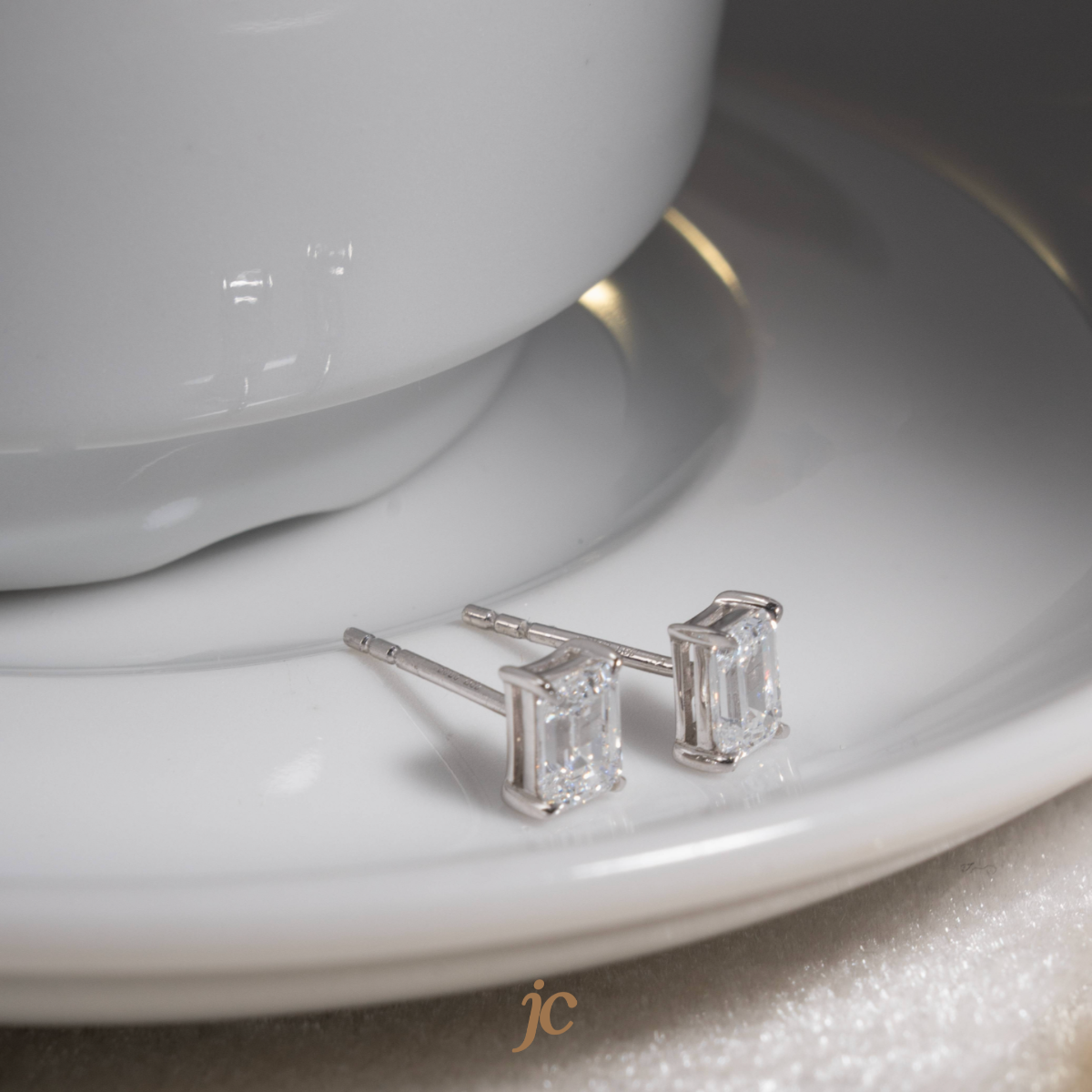 Emerald Prong Studs