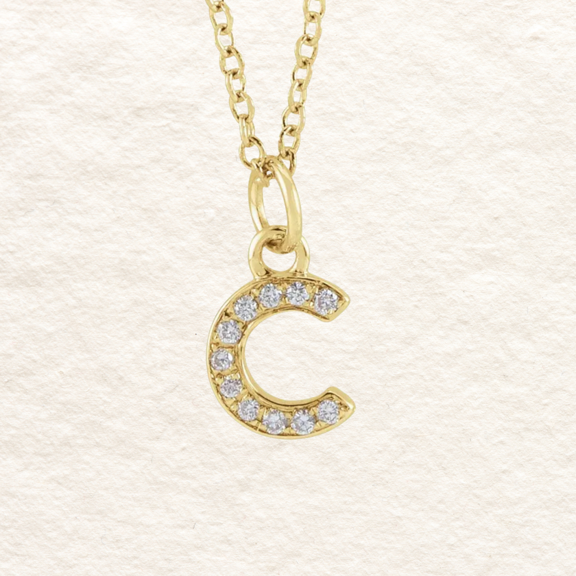 Diamond Letter Necklace