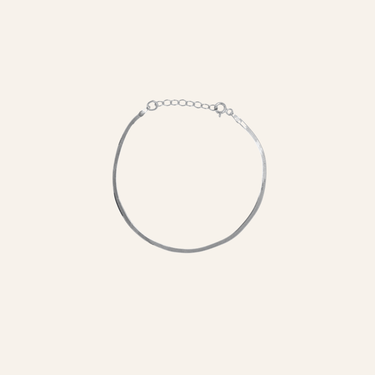 Silver Herringbone Bracelet
