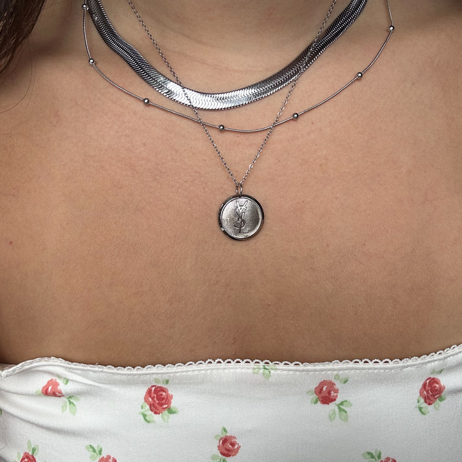 Thick Silver Harry Necklace