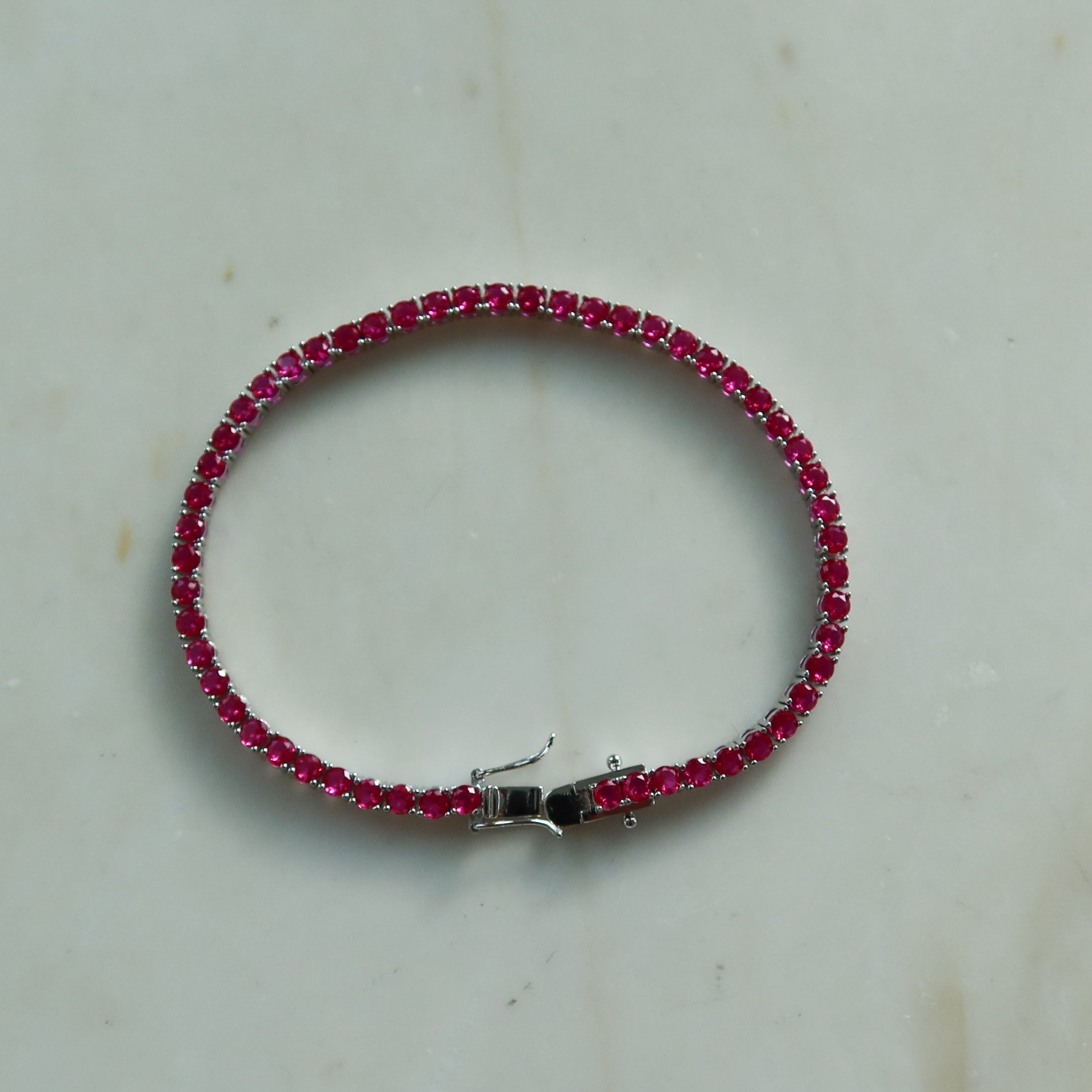 Ruby Tennis Bracelet