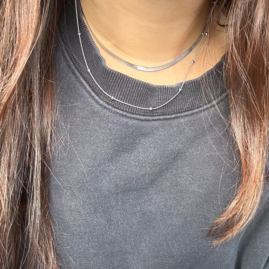 Thin Silver Harry Necklace