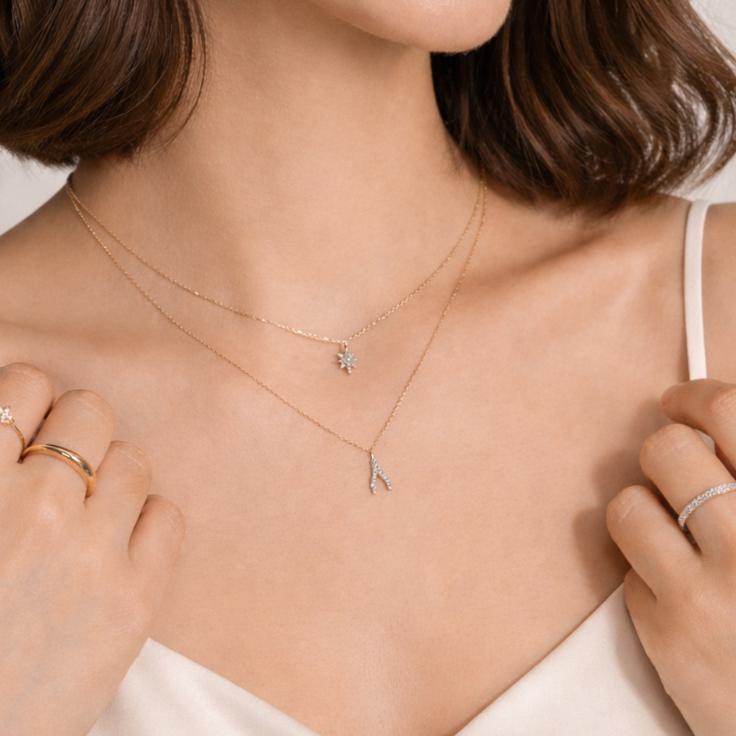 Wishbone Pavé Necklace