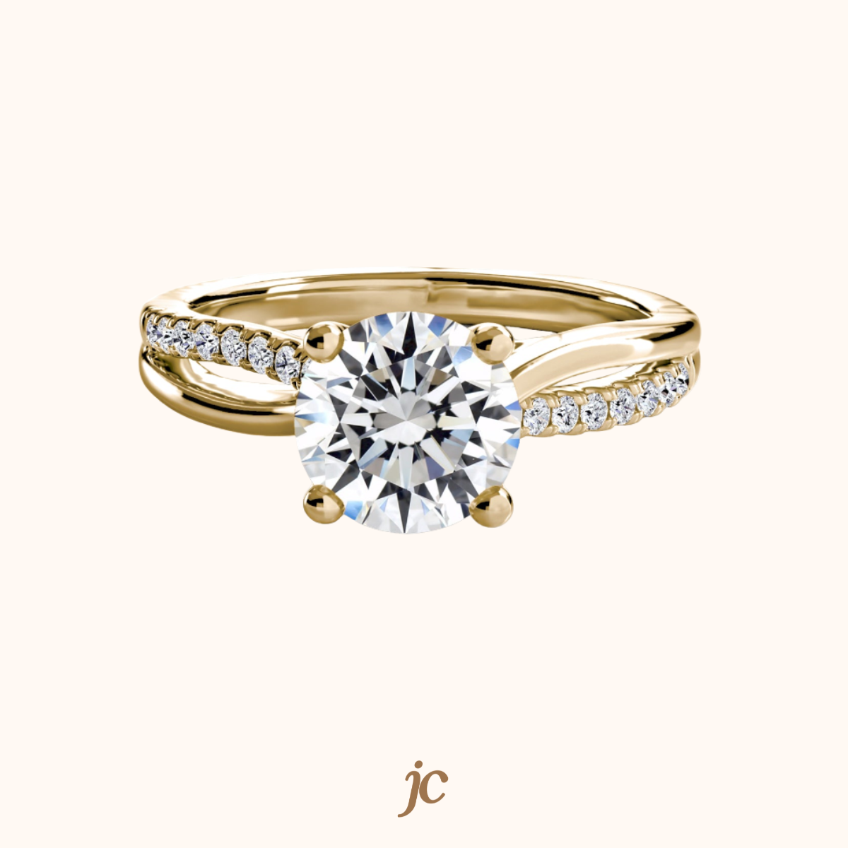 The Split Shank Pavé Solitaire