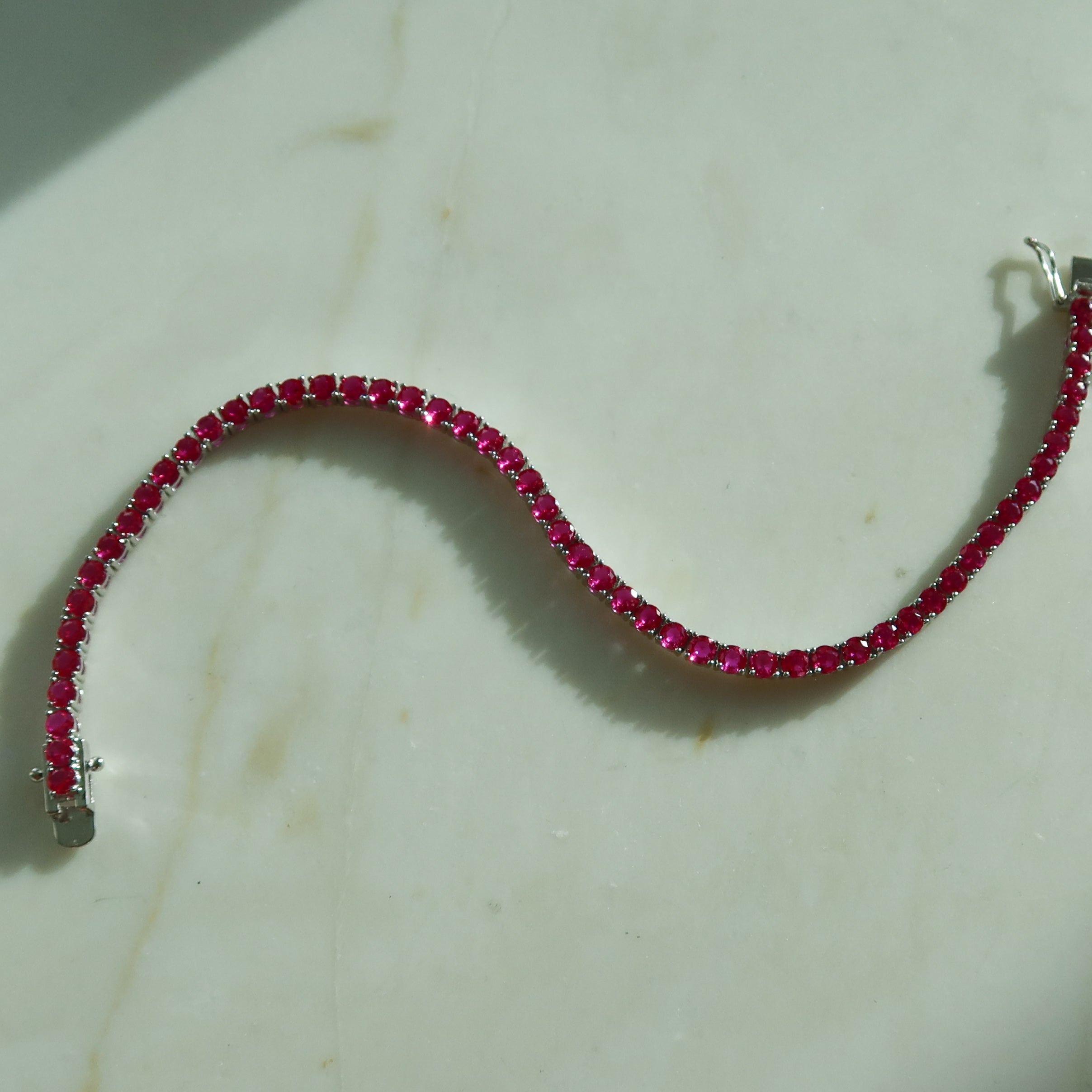Ruby Tennis Bracelet