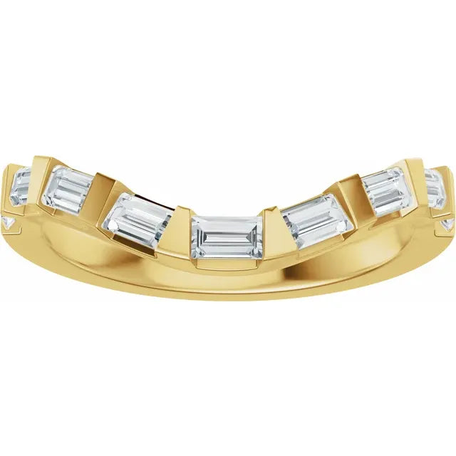 Baguette Curve Wedding Band