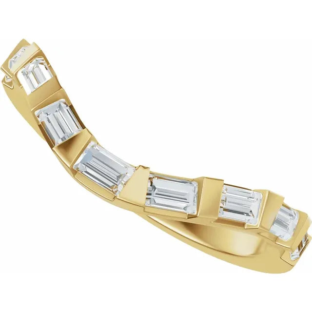 Baguette Curve Wedding Band