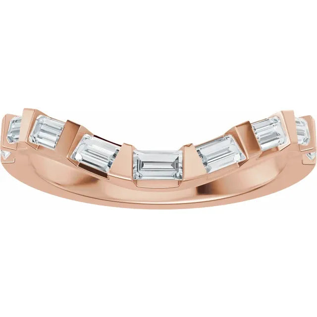 Baguette Curve Wedding Band