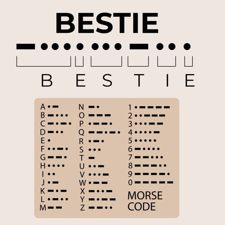 BESTIE Morse Code Ring