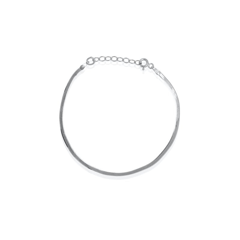 Silver Herringbone Bracelet