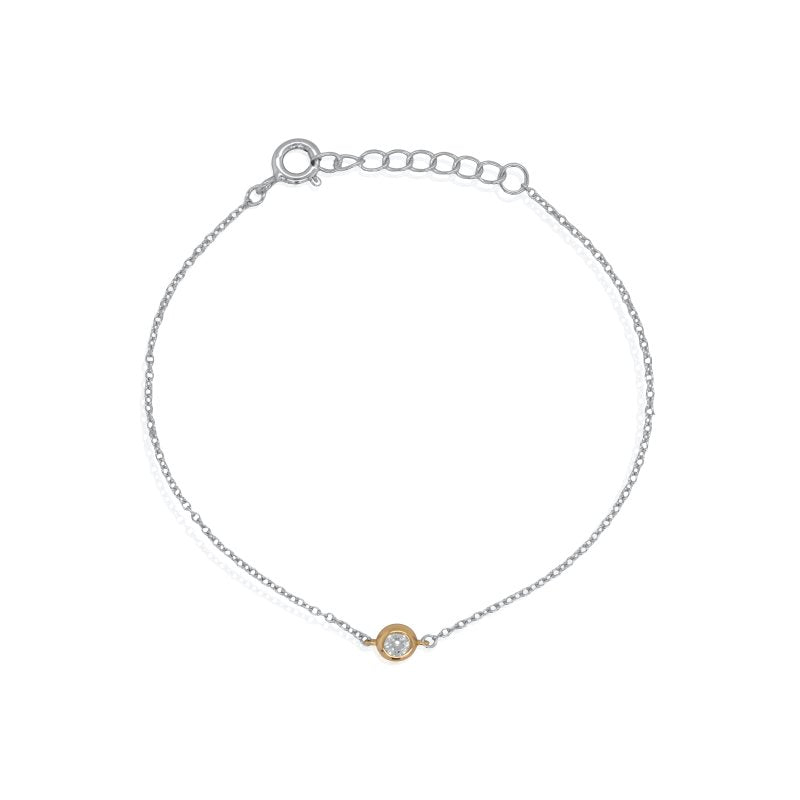 Two-Tone Bezel Bracelet