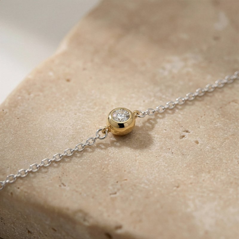 Two-Tone Bezel Bracelet