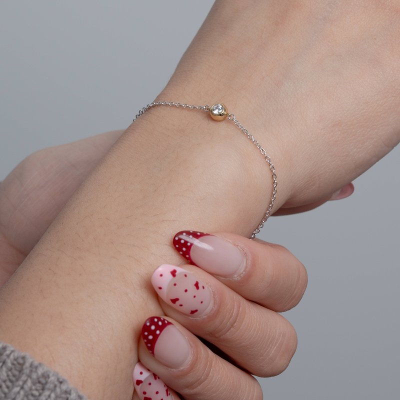 Two-Tone Bezel Bracelet