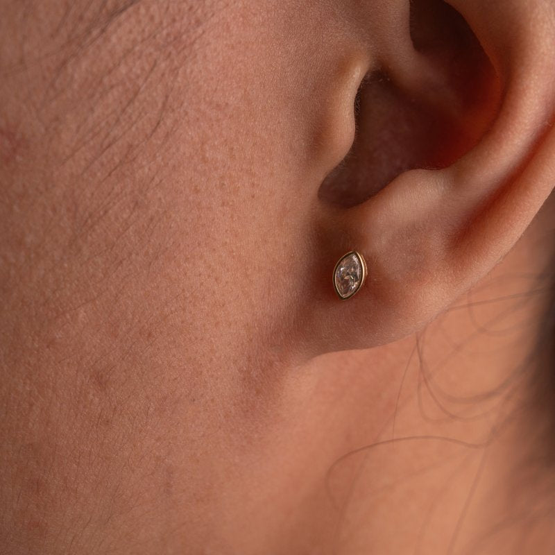 Marquise Bezel Studs