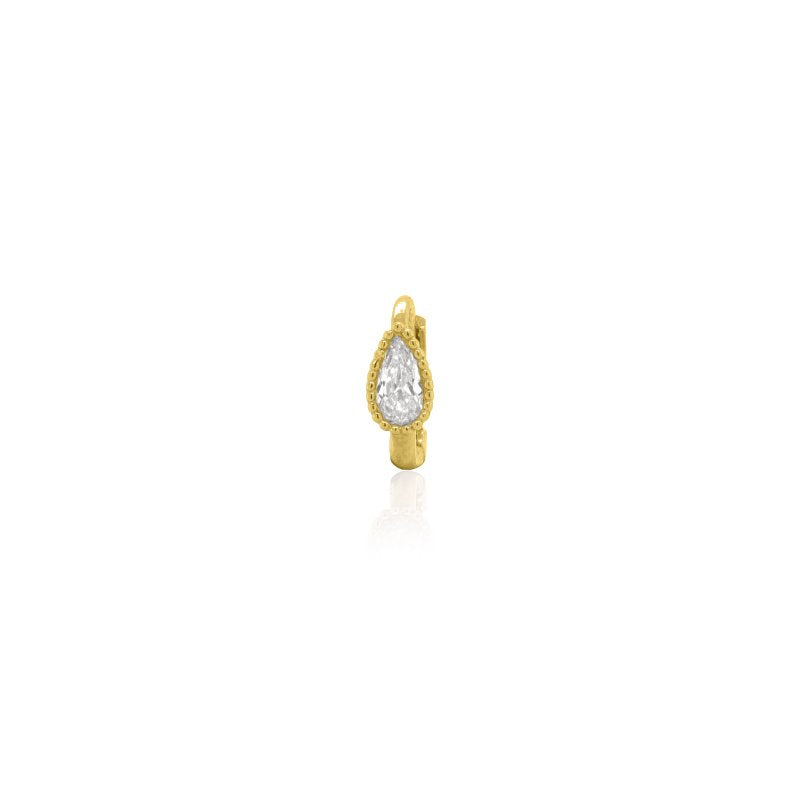 Single Pear Hoop