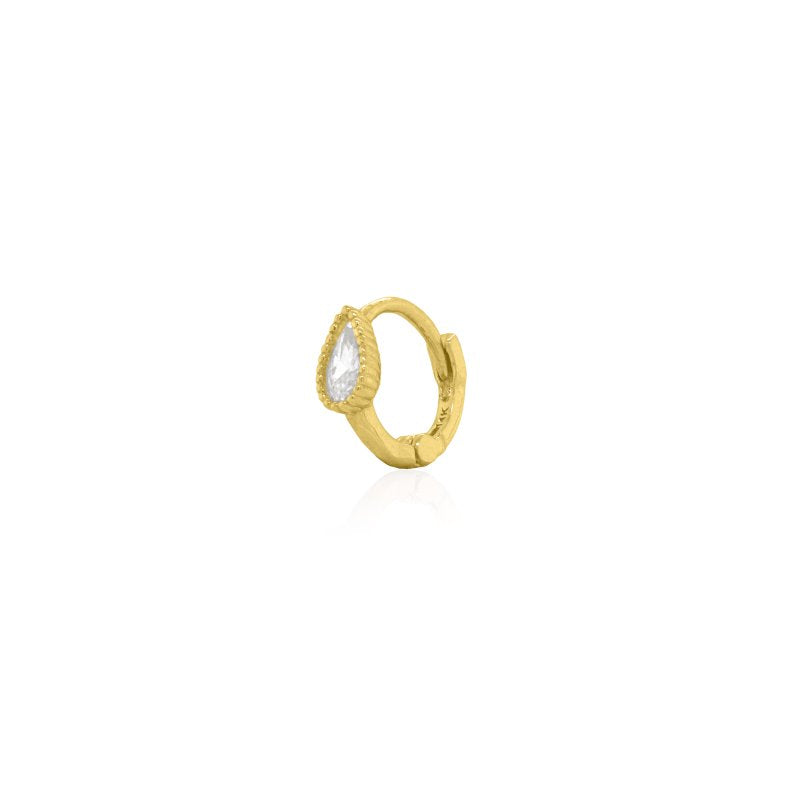 Single Pear Hoop