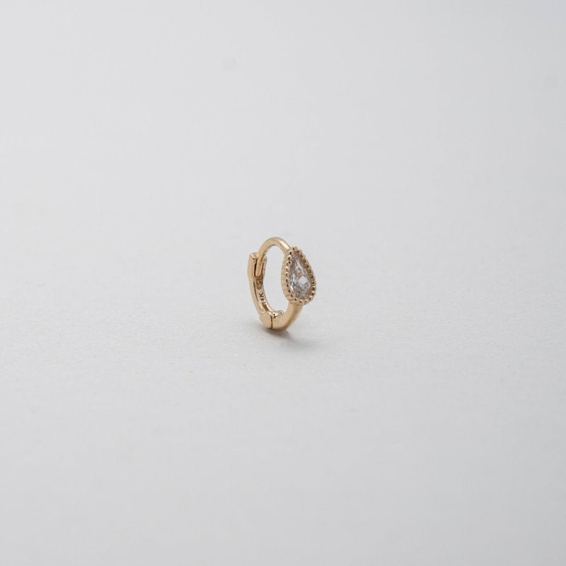 Single Pear Hoop