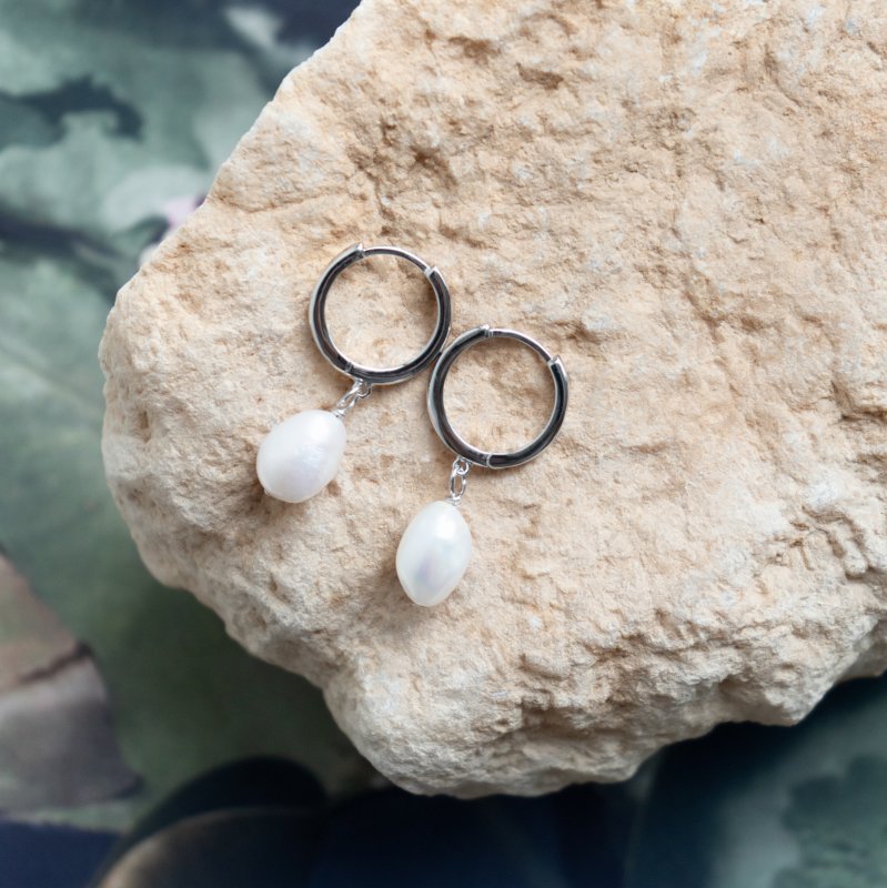 Baroque Pearl Huggies