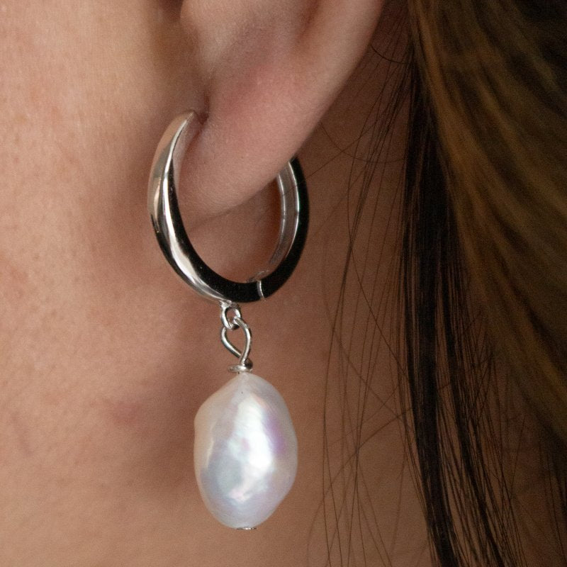 Baroque Pearl Huggies