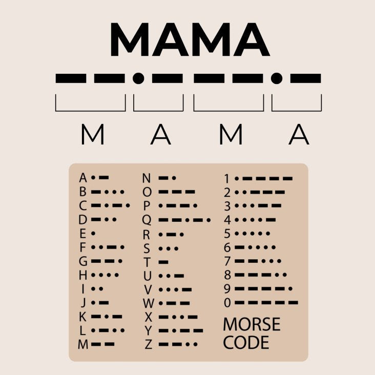 MAMA Morse Code Ring