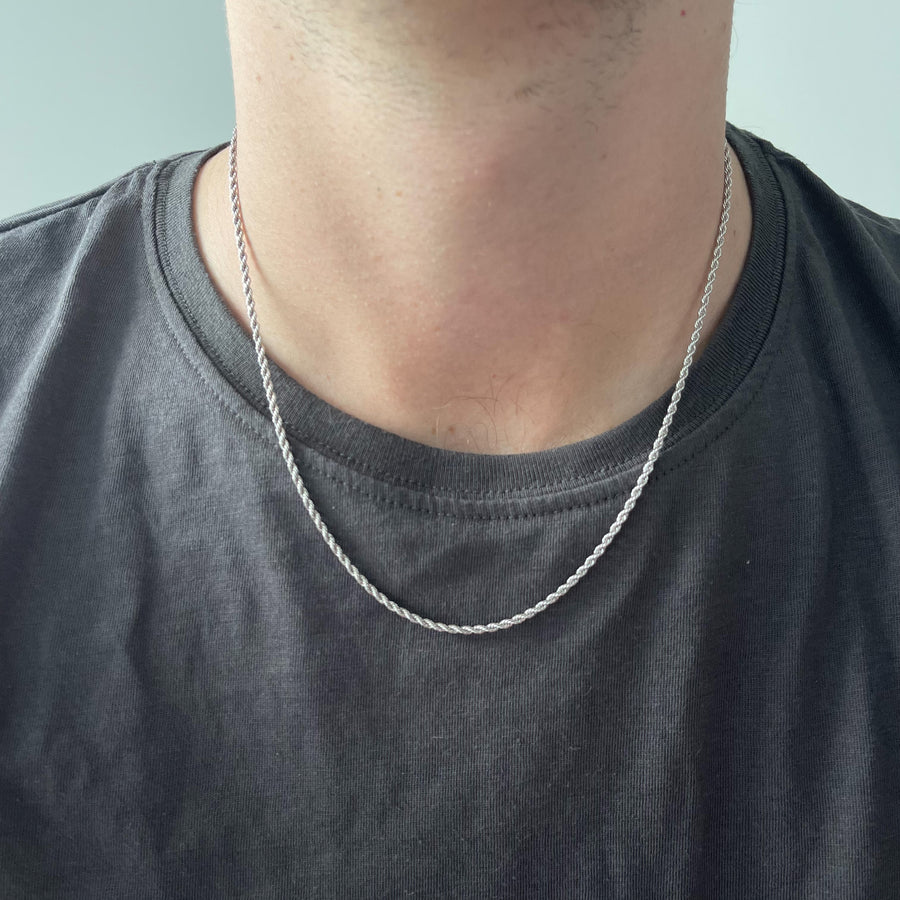 Men’s Silver Twist Necklace